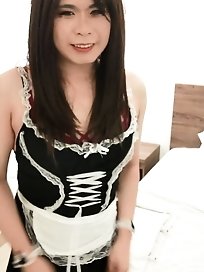 Lucy Essex CD Bulging my big cock in tight dress and wanking